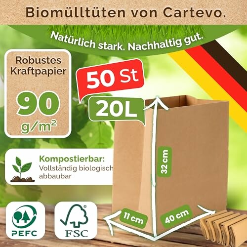 Cartevo Biomüllbeutel 20L