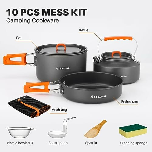 Odoland Camping Kochgeschirr Set