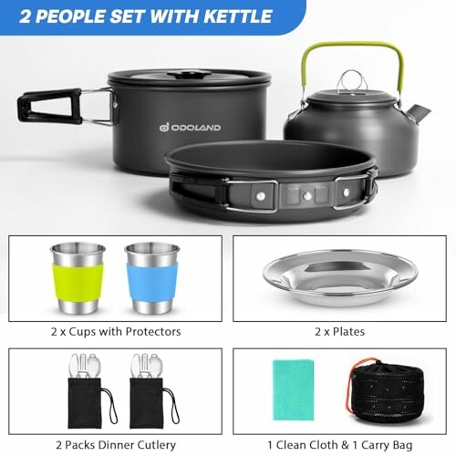 Odoland Camping Kochgeschirr Set