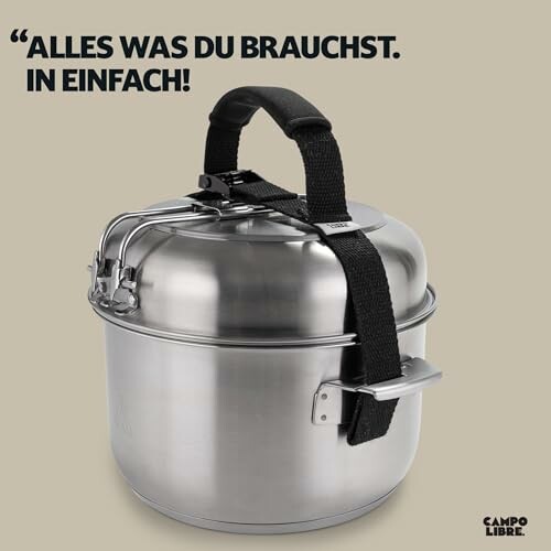 Camping-Kochgeschirr mit Trageriemen
