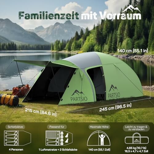 Camping Zelt mit Lobby Zelt