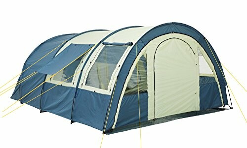 Großes blaues Tunnelzelt für Camping
