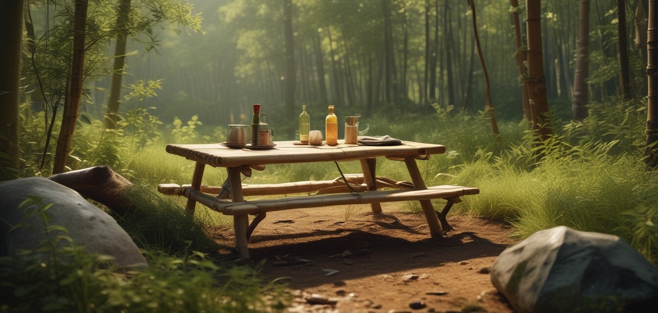 Ökologischer Campingtisch