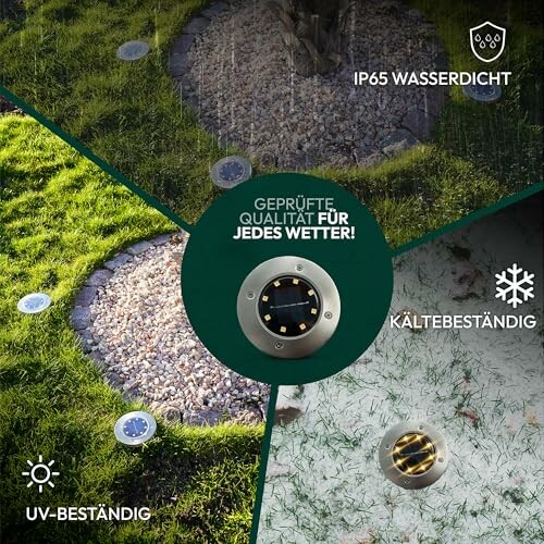 Wetterfeste Außenbeleuchtung mit IP65, UV- und kältebeständig.