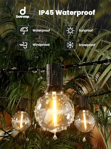 Wasserdichte Lichterkette im Regen