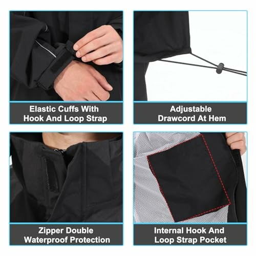 Regenjacke mit verstellbaren Details und wasserdichtem Schutz