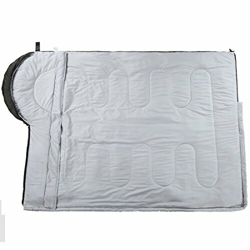 Grauer Schlafsack in geöffneter Ansicht