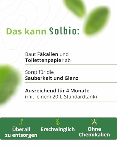 Solbio Werbung mit Vorteilen und Funktionen