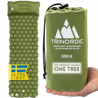 Ultraleichte Isomatte mit integrierter Kissen und Tasche