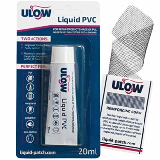 ULOW Liquid PVC Reparaturset mit Verstärkungsschnur.