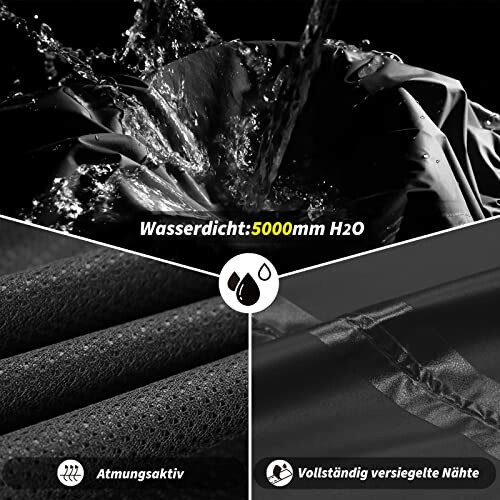 Wasserdichtes Material mit versiegelten Nähten und atmungsaktiven Eigenschaften