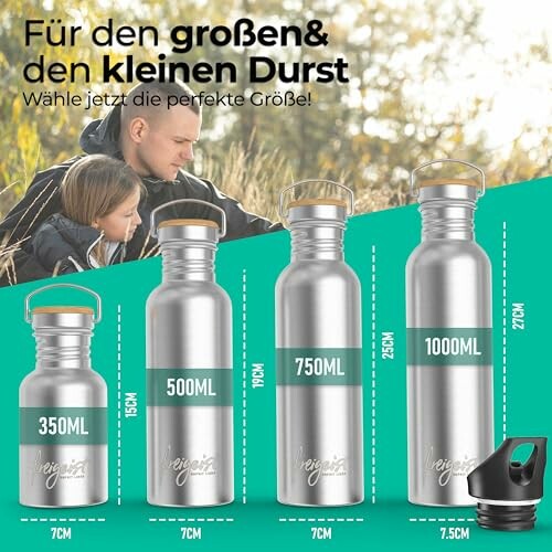Edelstahl Trinkflasche 500ml