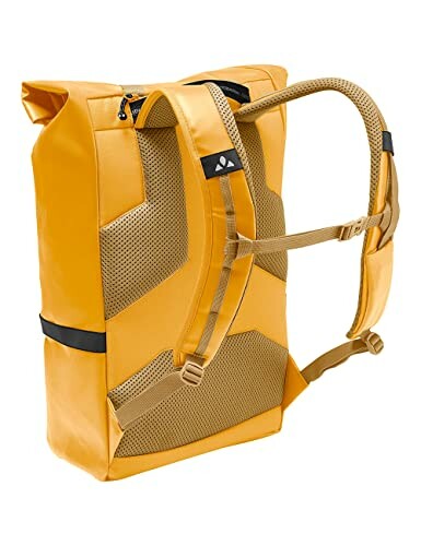 Gelber moderner Rucksack mit verstellbaren Trägern